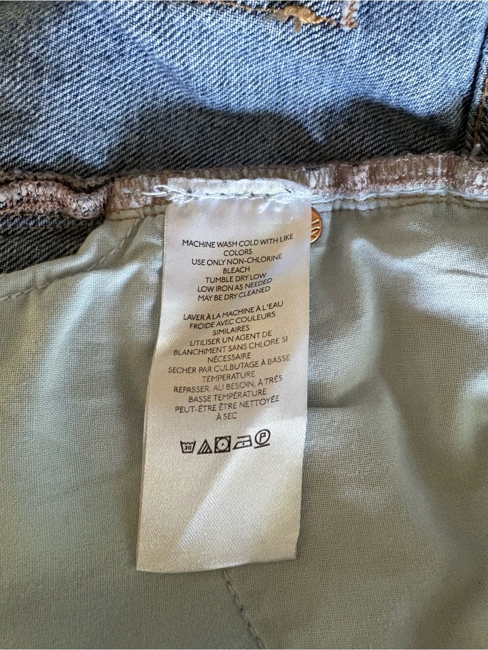 Free People We The Free Makai Cutoff Short in Shout & Twist Med Blue Size 27 - Picture 12 of 12